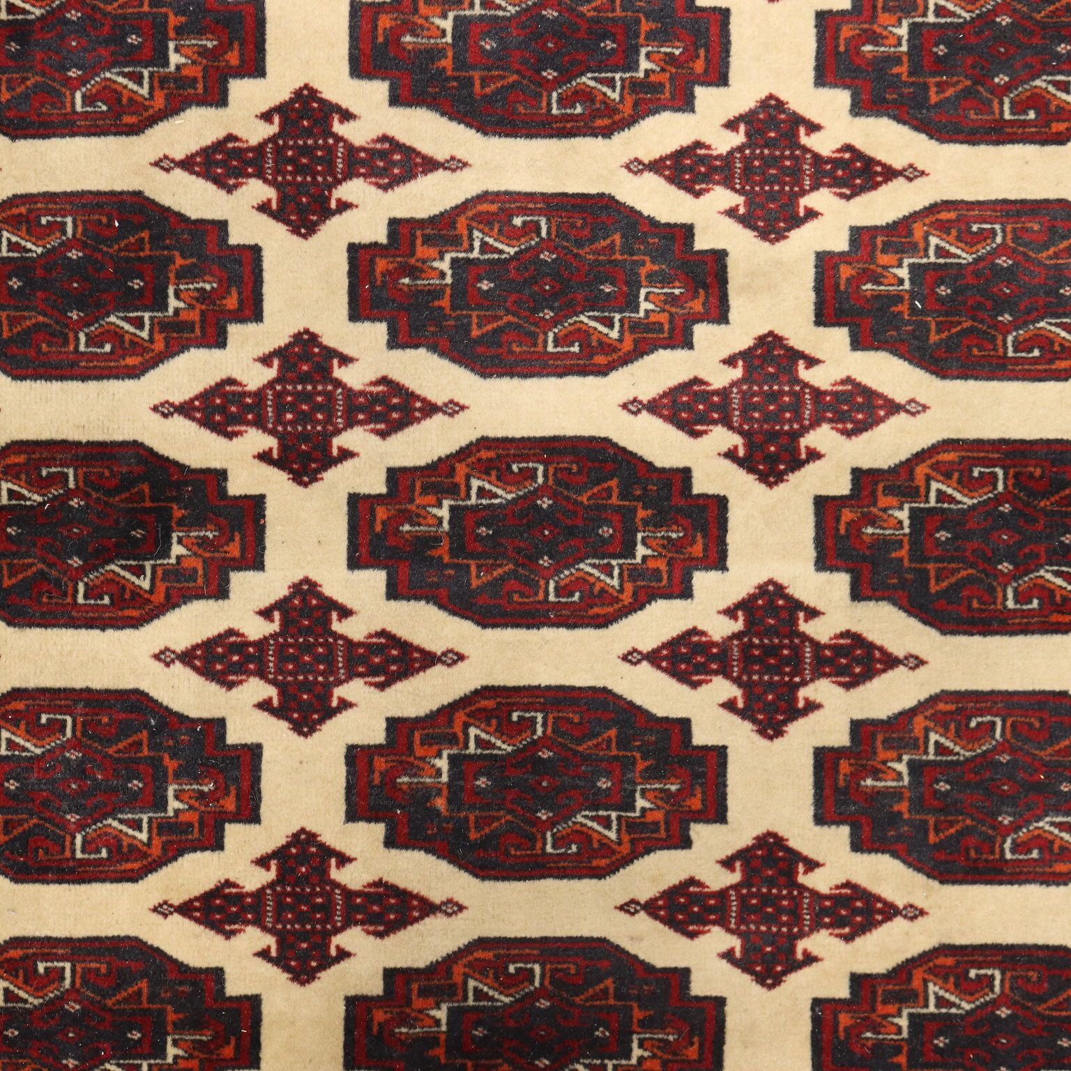 Antique Asian Carpet Cotton Wool Thin Knot 71 X 50 In photo Textiles