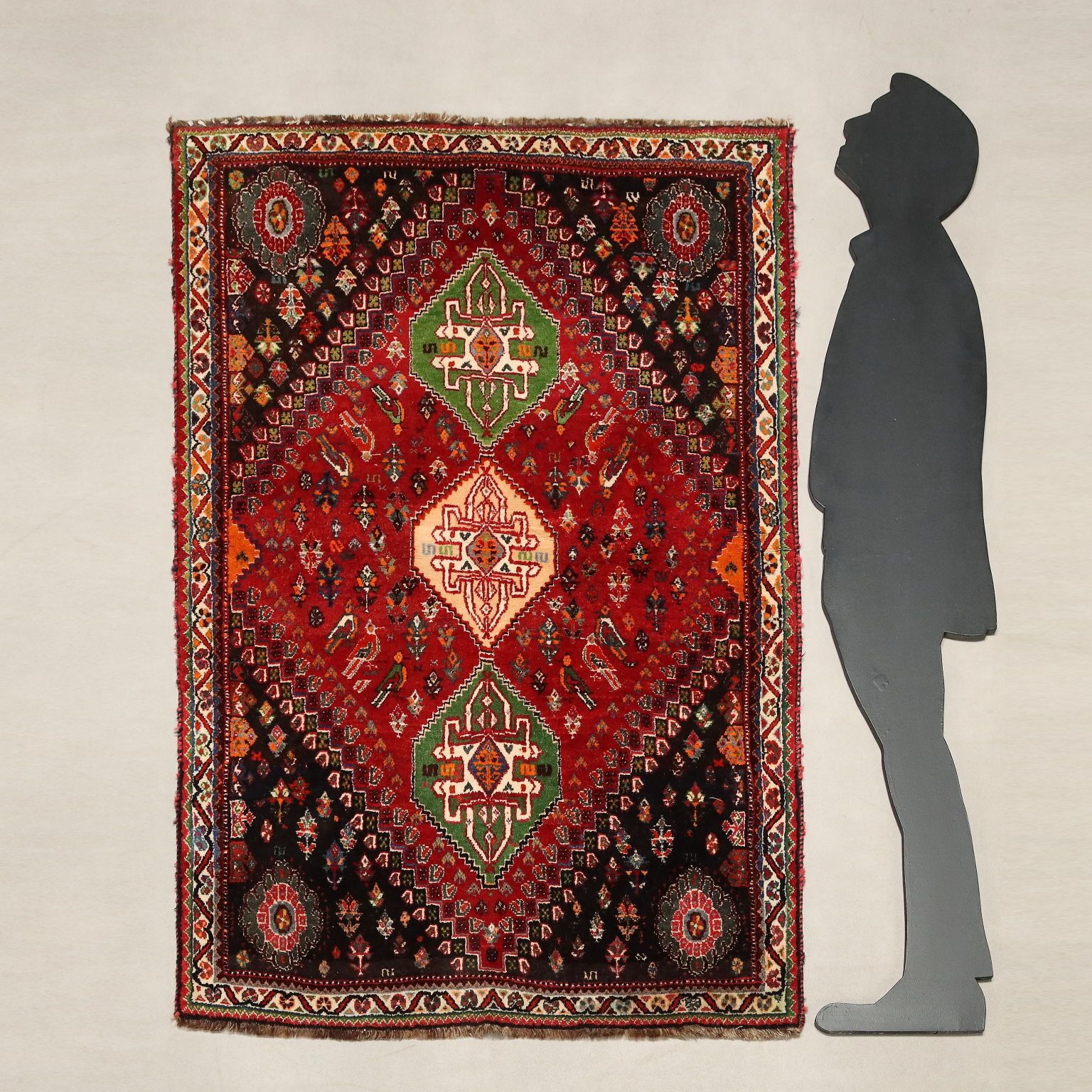 Antique Asian Carpet Wool Heavy Knot Handmade 66 X 47 In photo for sale