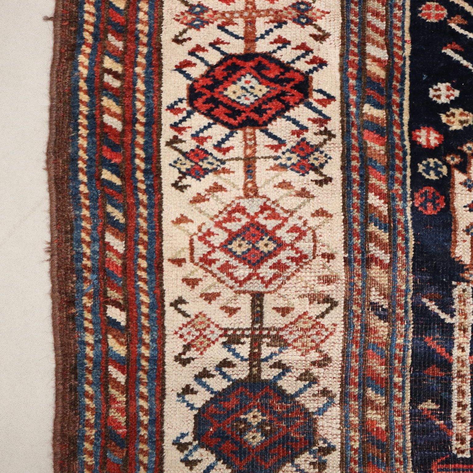 Antique Bukhara Catpet Wool Extra Thin Knot Turkmenistan 65 X 54 In photo vinterior