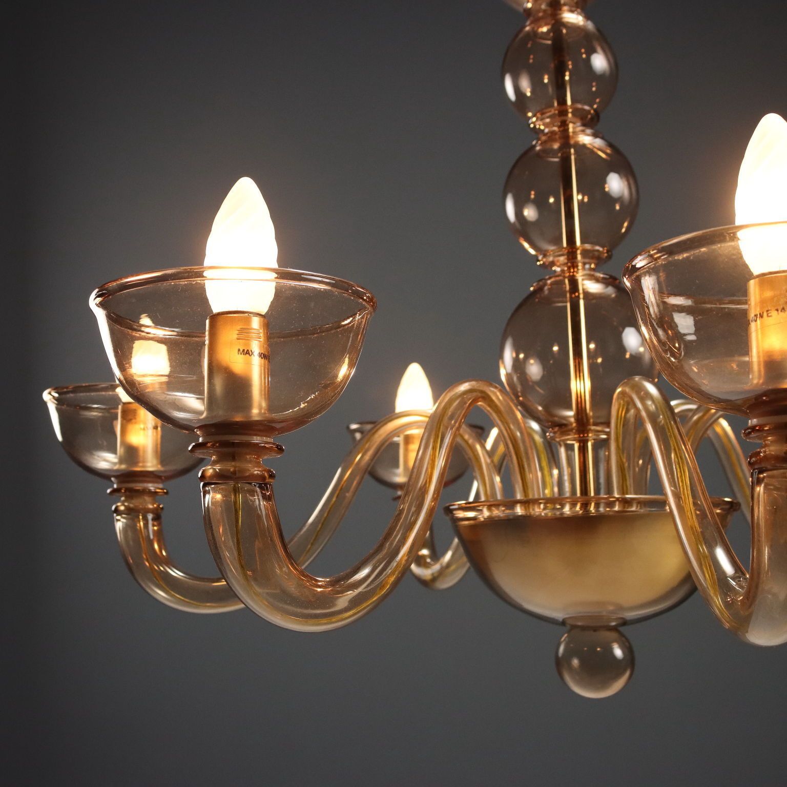 Lampadario In Vetro Soffiato Veneziano photo for sale