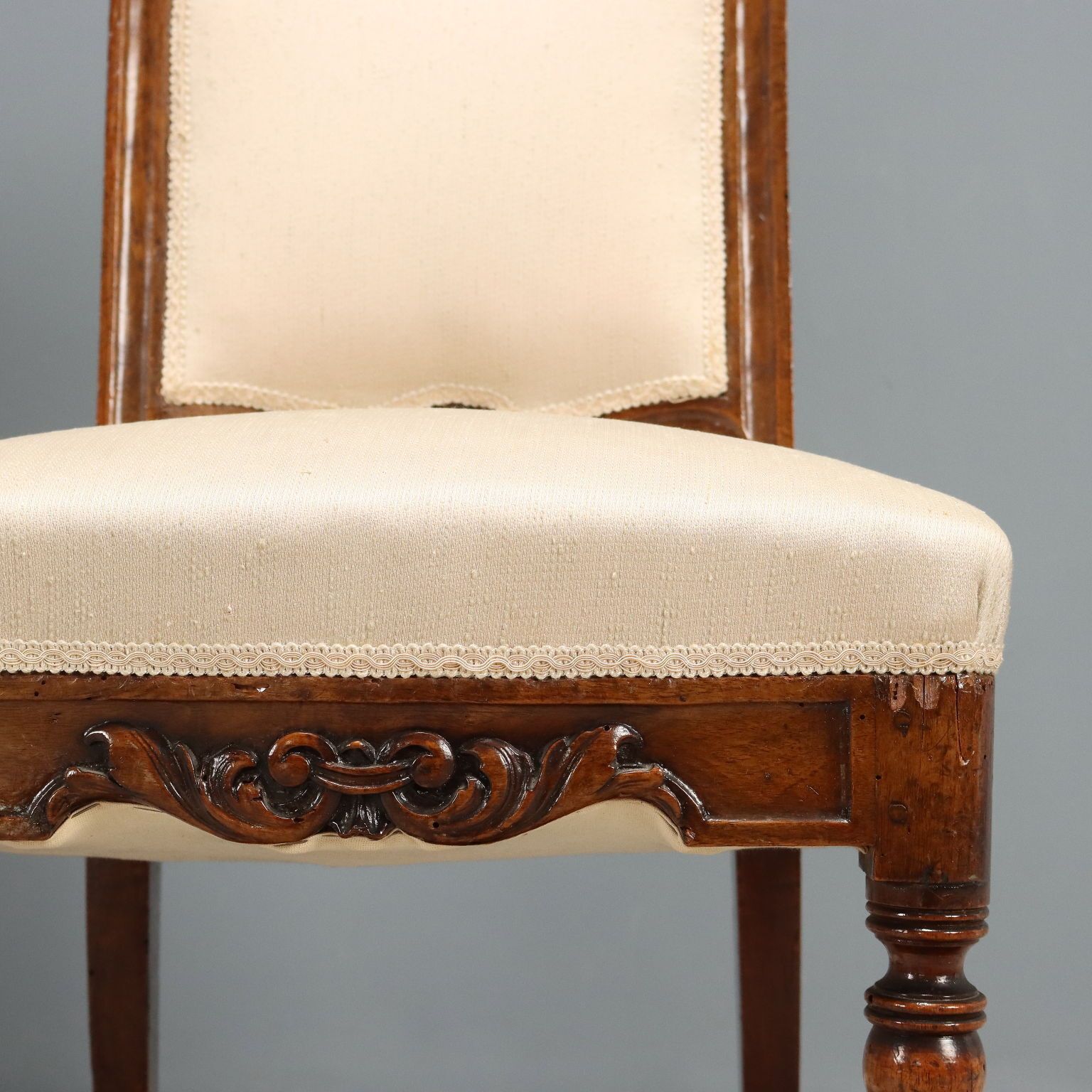 Antique Chairs Louis Philippe Carved Wood Italy XIX Century photo buy