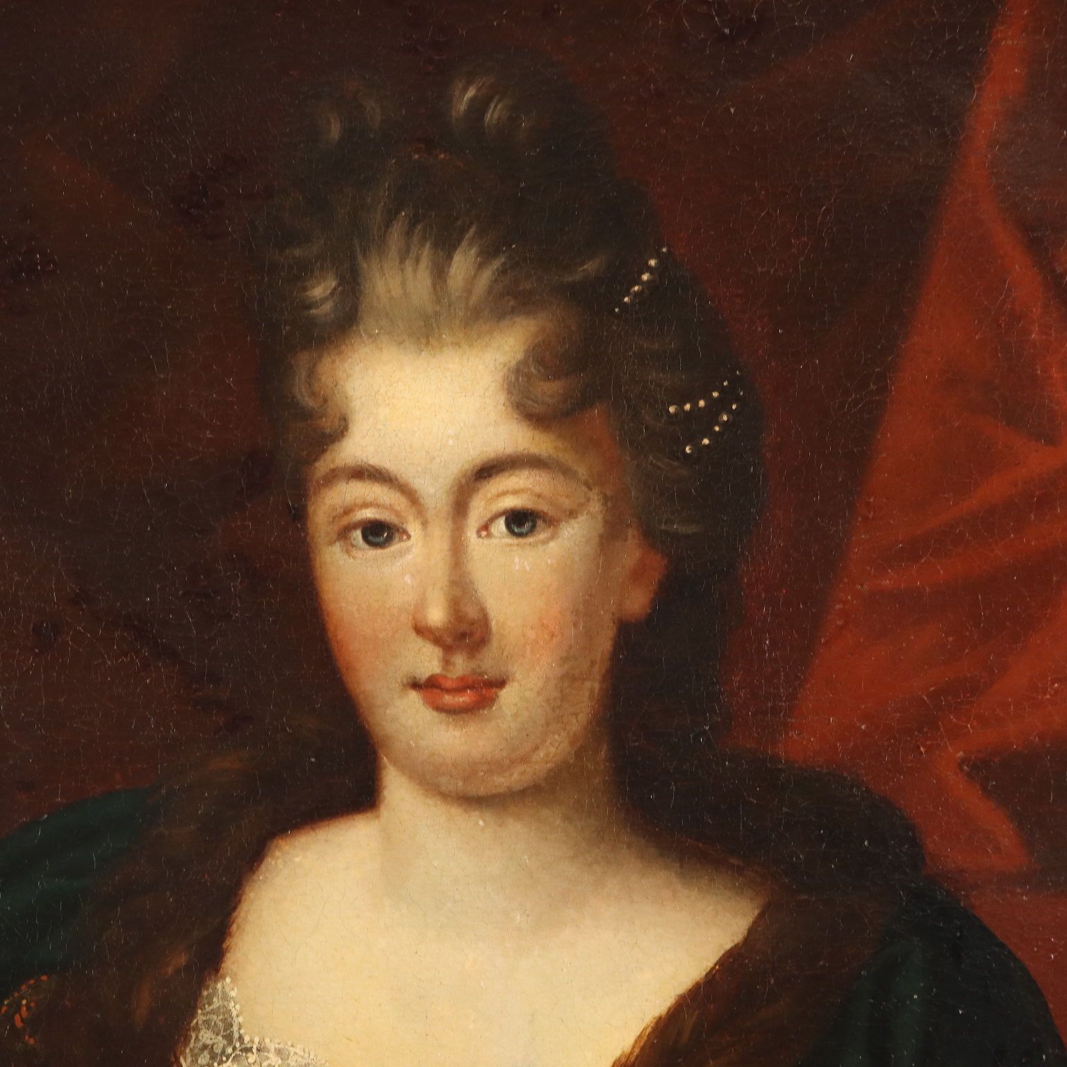 Antique Painting Portrait Of A Noblewoman XVIII Century photo Art