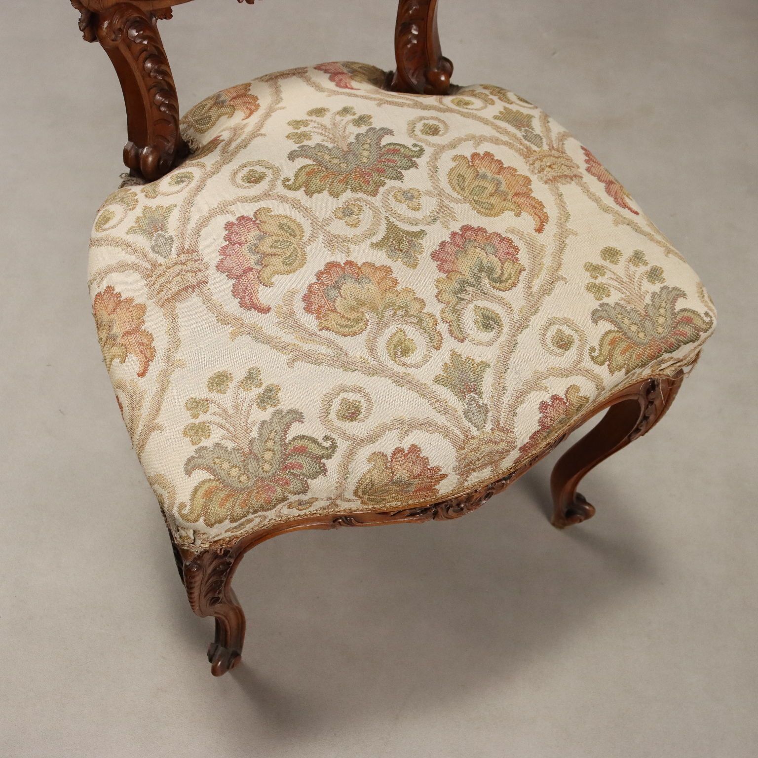 480.0 Chairs Baroque Style Carved Walnut Italy XIX Century photo