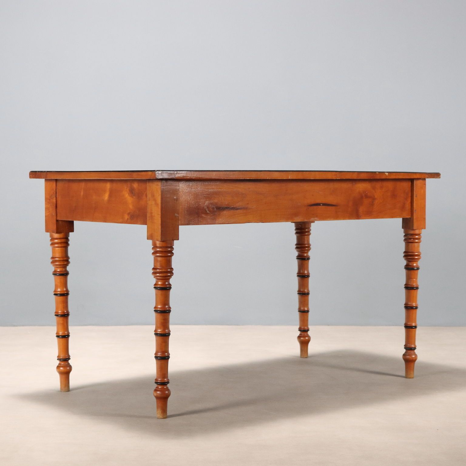photo furniture Antique Table Cherrywood Fir Drawer Italy XIX Century