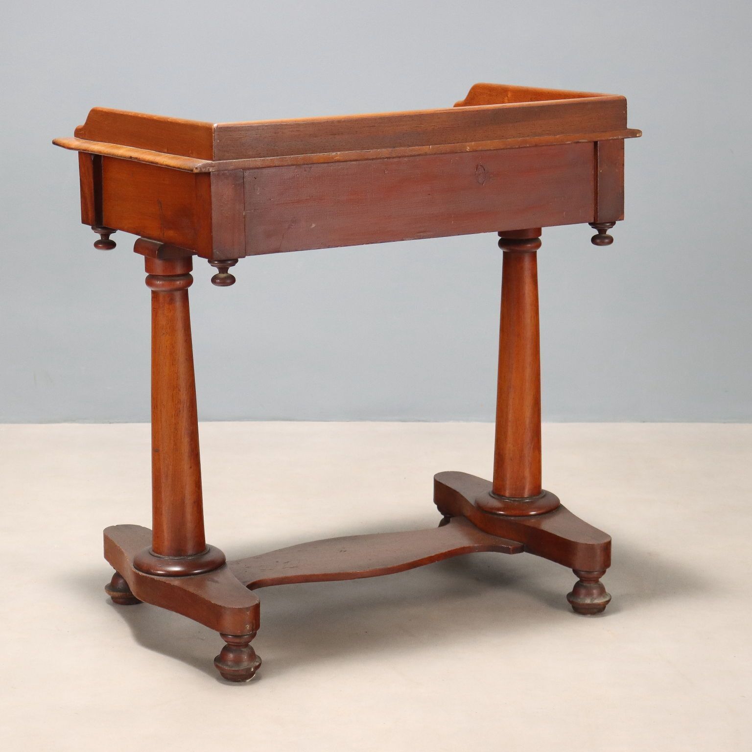 photo furniture Antique Writing Desk Mahogany Drawer Italy XIX Century