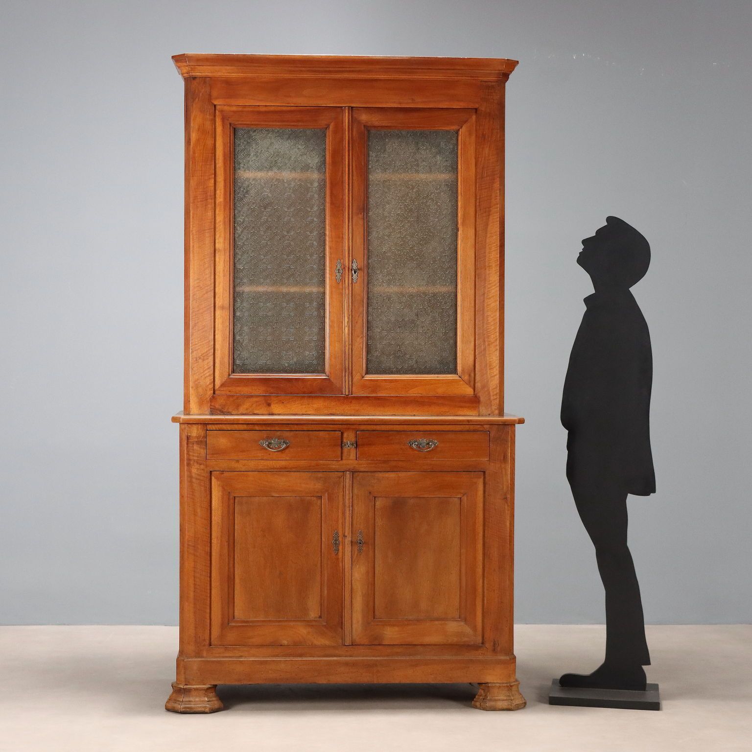 Antique Cupboard Walnut Glass France XVIII Century photo for sale