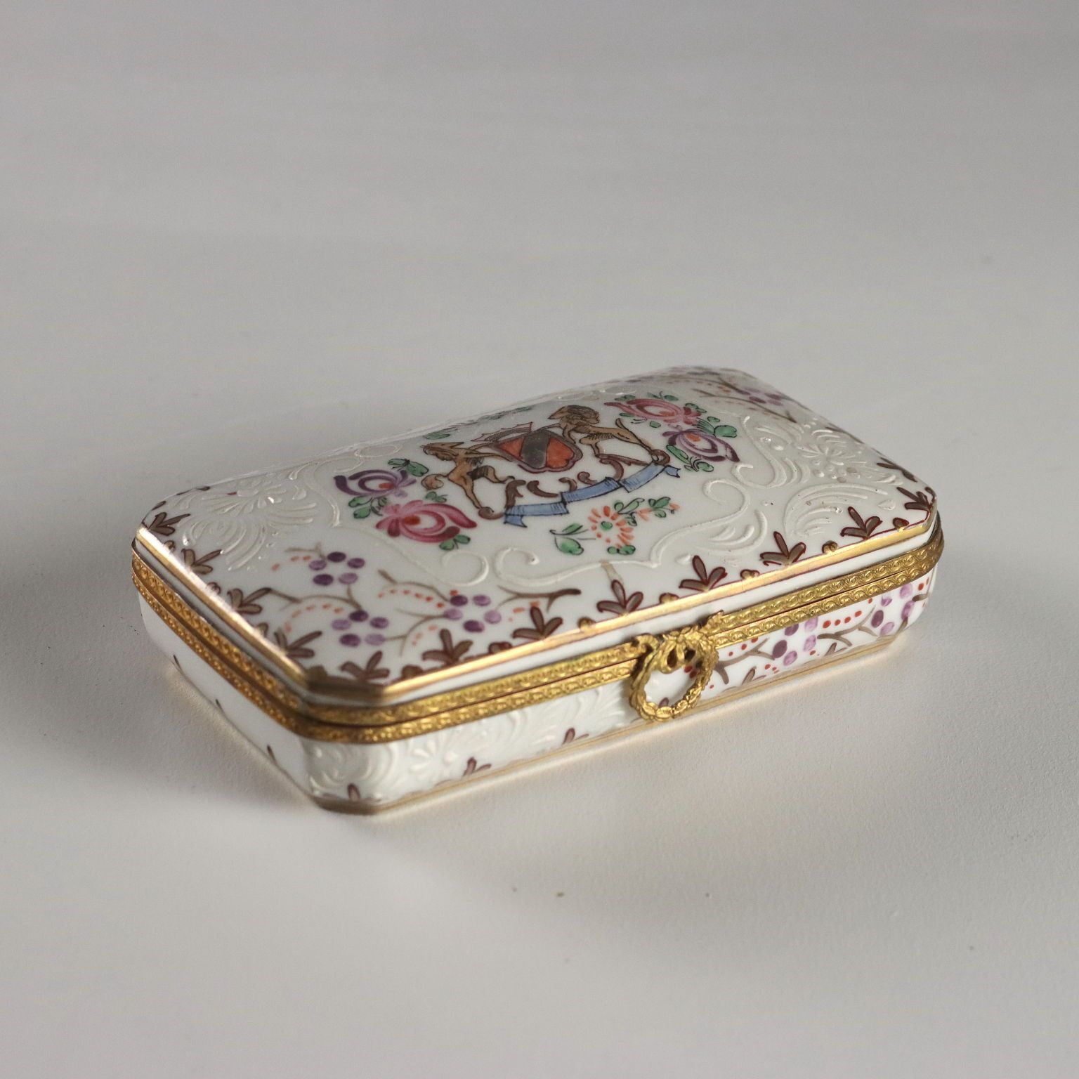 Antique Porcelain Box Edmé Samson Paris France XIX Century