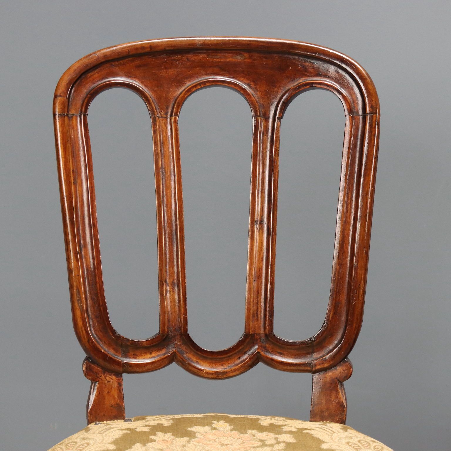 Antique Chairs Walnut Padded Seat Italy Late XIX Century photo Furniture