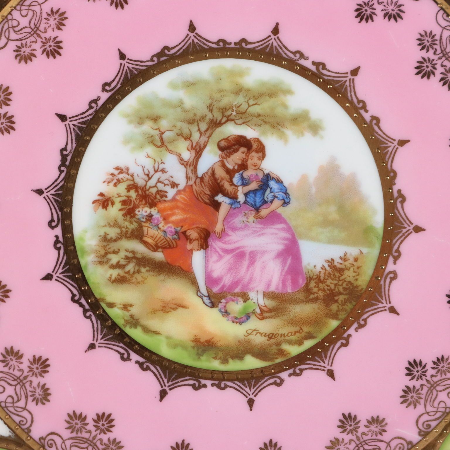 Antique J.K.W. Plates Multicoloured Porcelain Germany XX Century photo vinterior