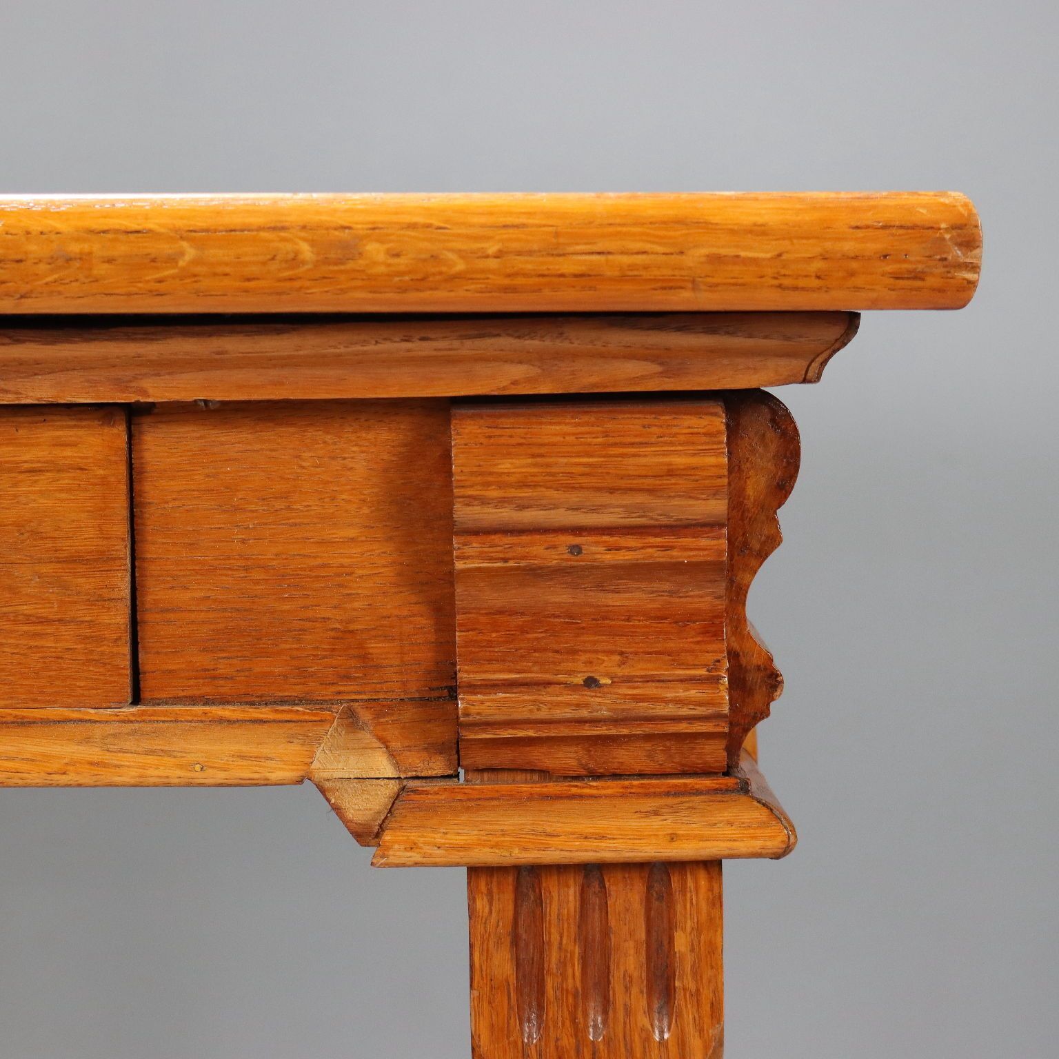 Antique Writing Desk Oak Black Laminate XX Century photo 1070.0
