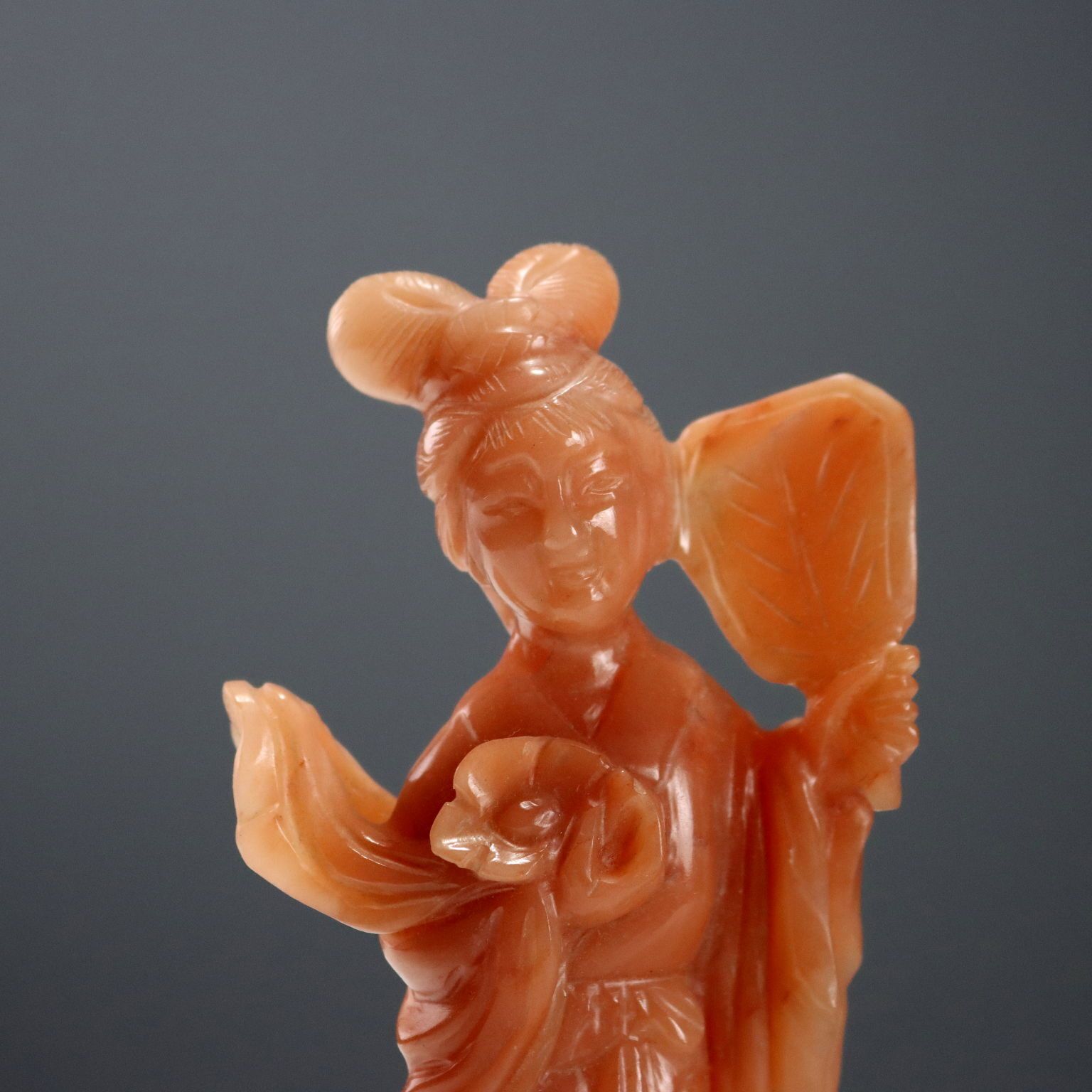 Modern Sculpture Geisha Hard Stones China 1970s photo for sale