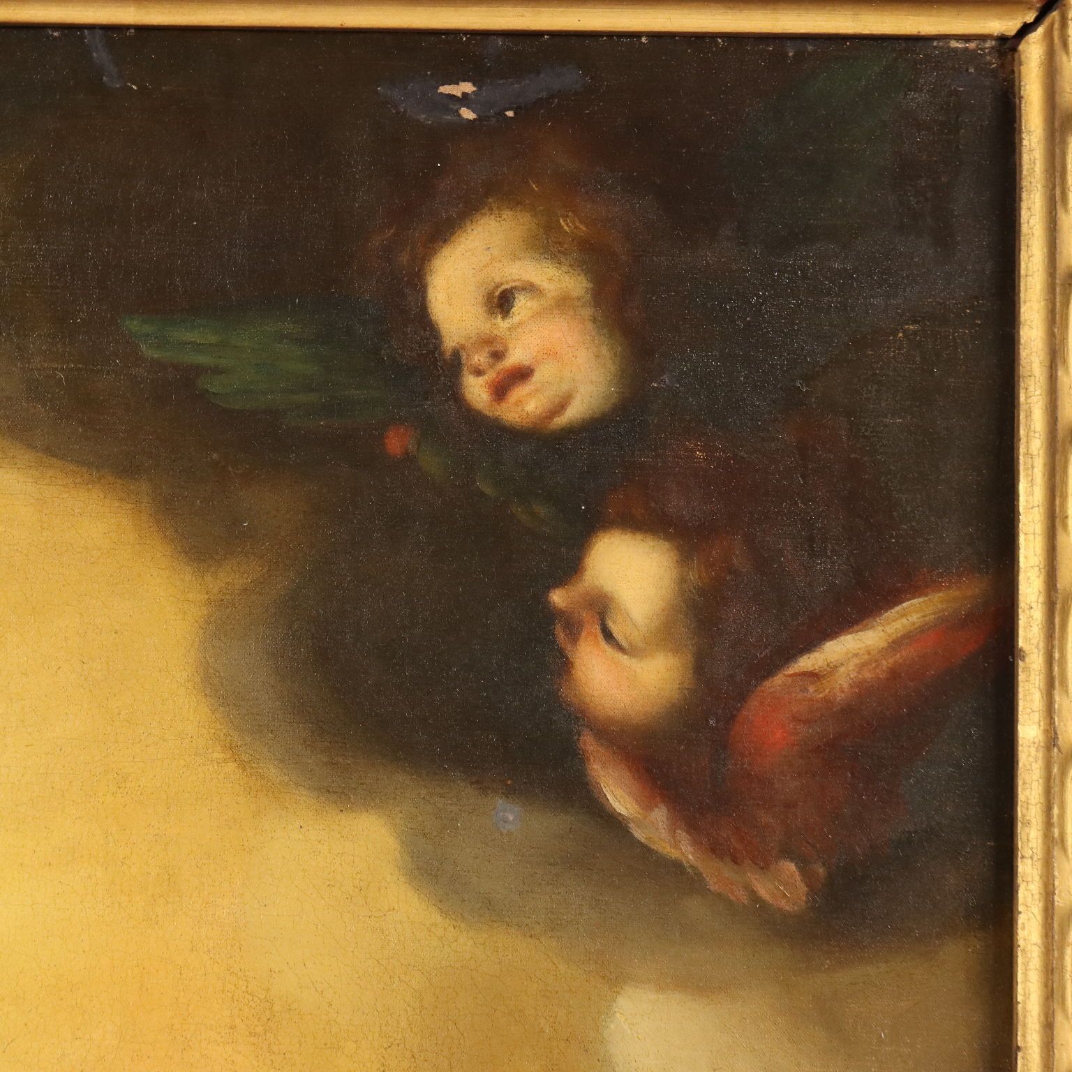 Antique Painting Copy From Ludovico Cardi Trinity Oil On Canvas '700 photo buy