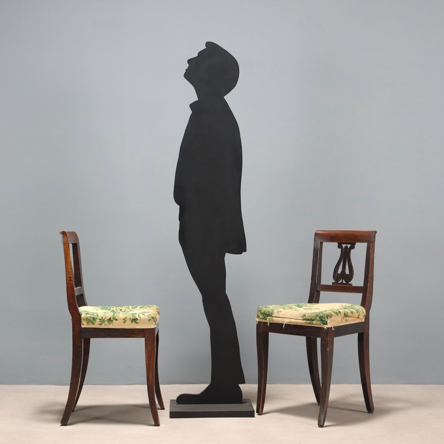 Antique Chairs Directoire Walnut Fabric Italy XIX Century photo for sale