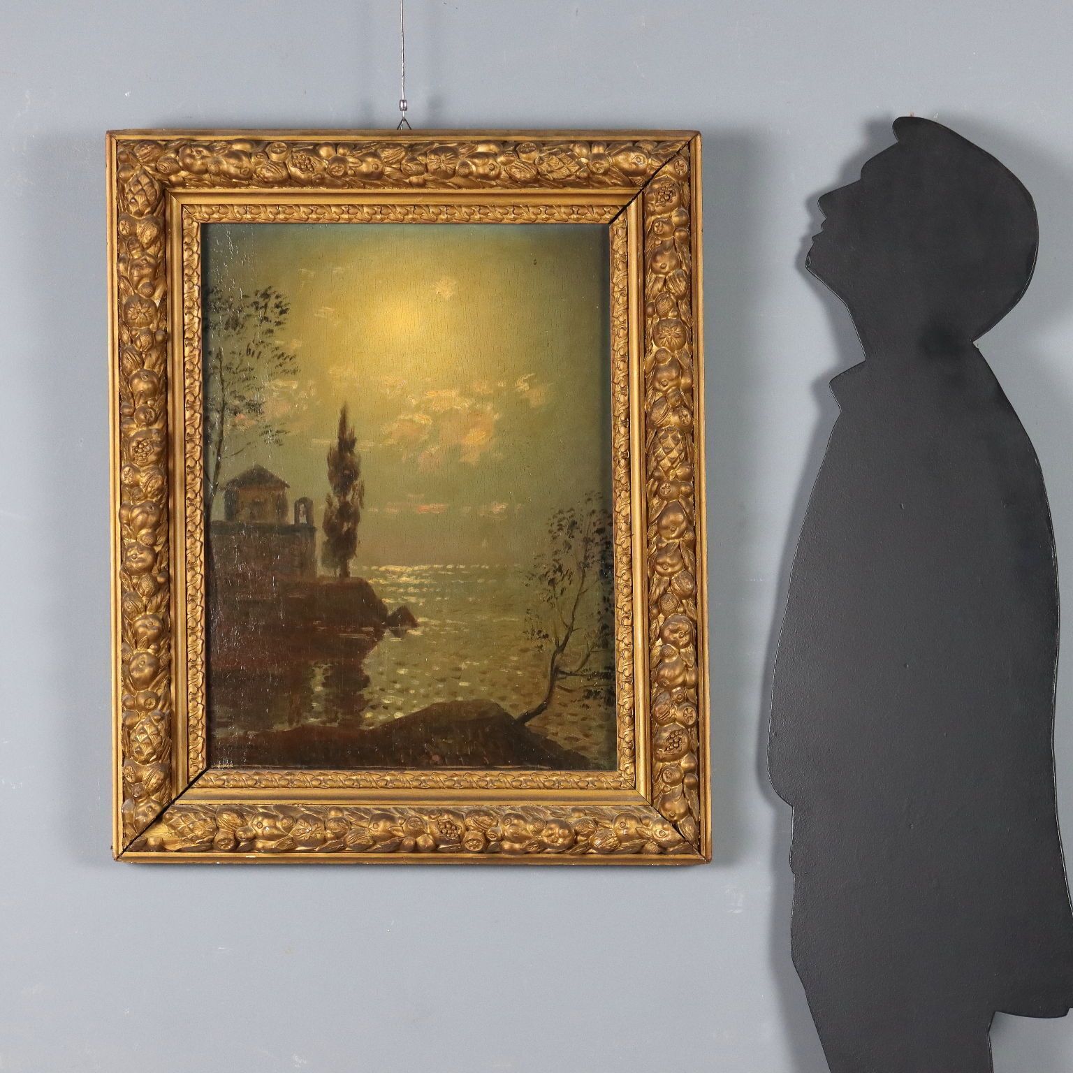 Modern Painting Signed C. Costantino Tagliabue XX Century photo furniture
