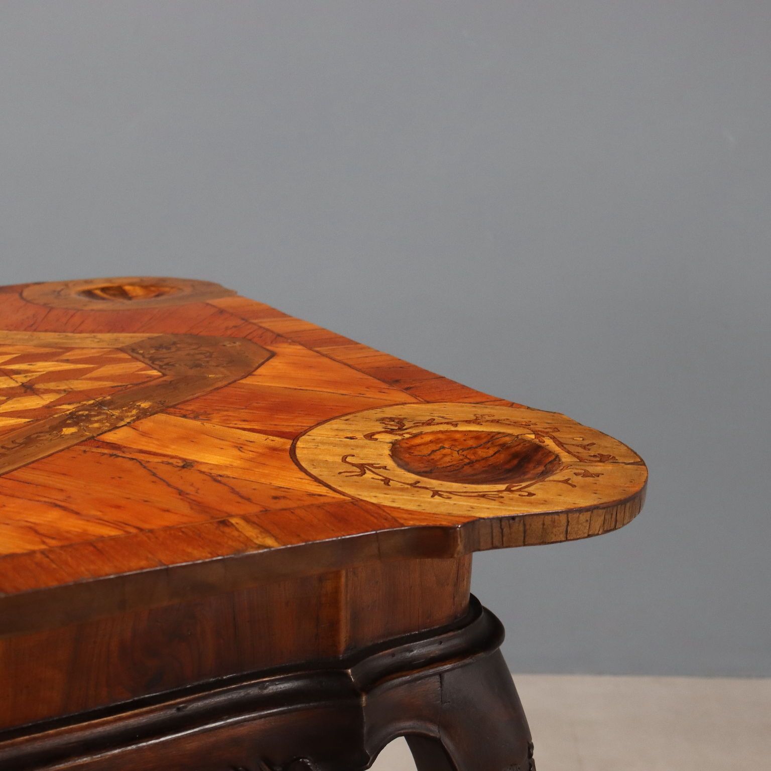 Antique Game Table Walnut Beech Openable Top Italy XX Century photo Furniture