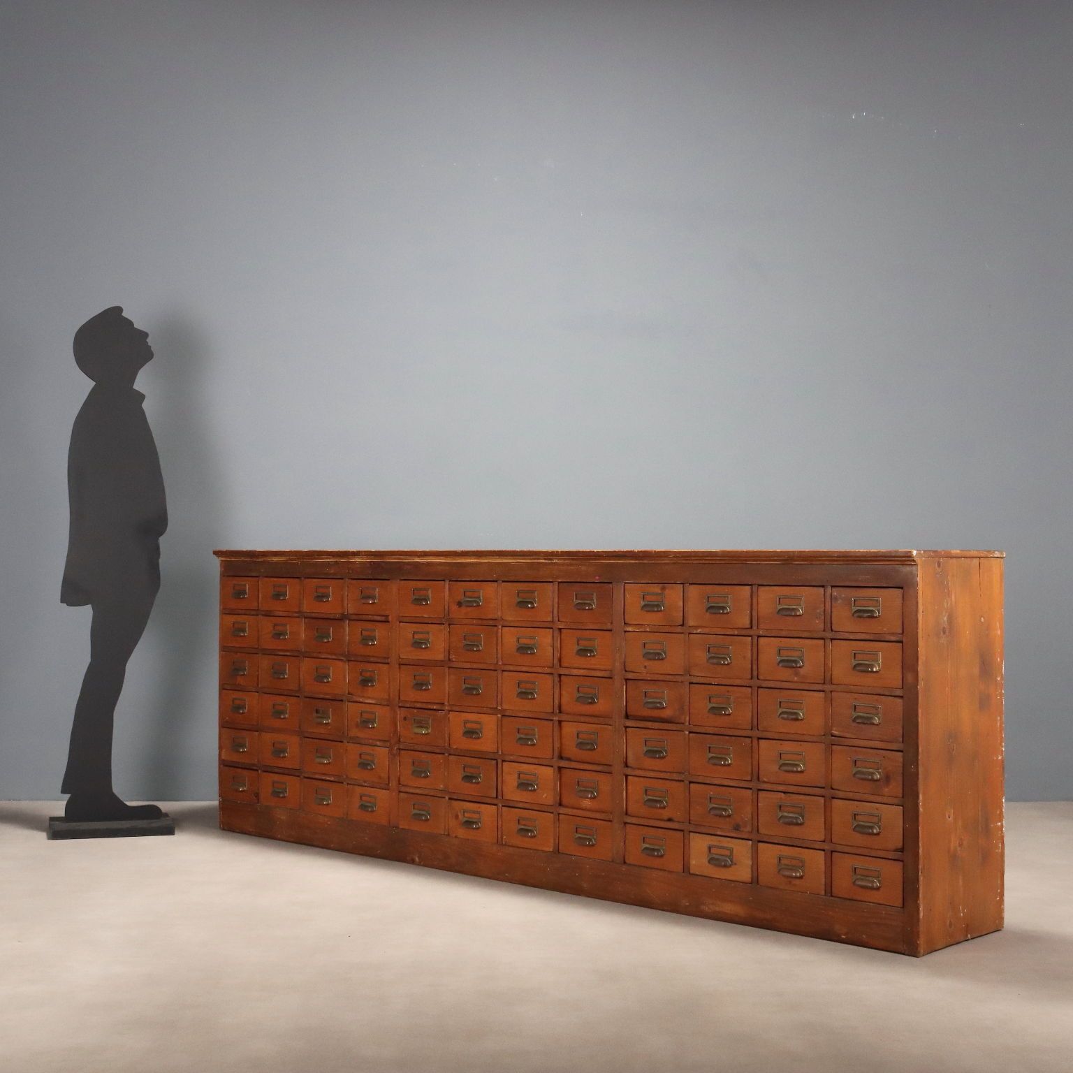 Antique Chest Of Drawers Walnut Painted Fir 72 Drawers XX Century photo for sale