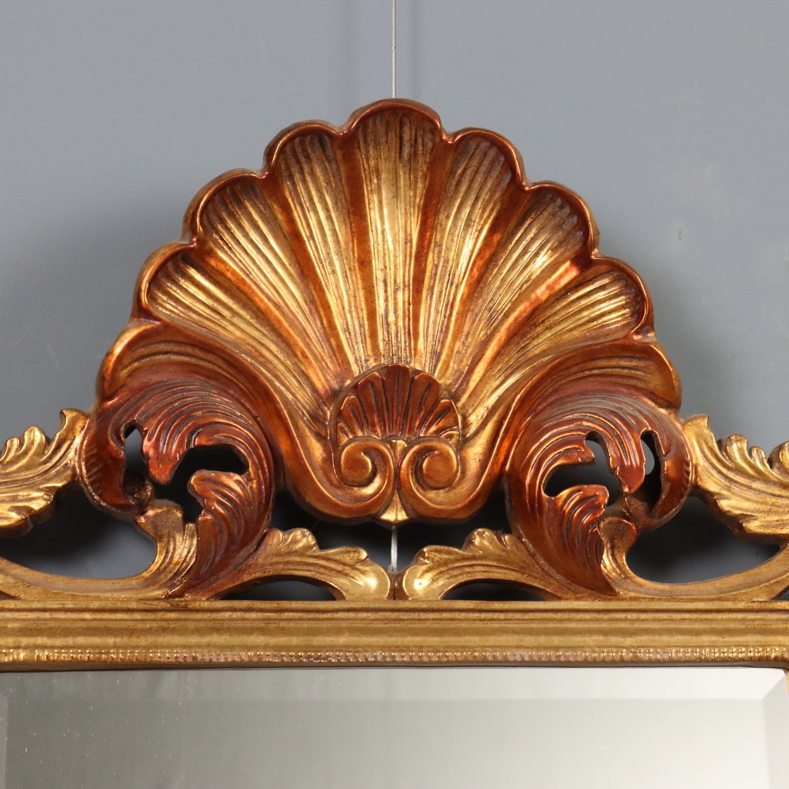 Mirror Baroque Style Carved Wood Italy XX Century photo Home Decor