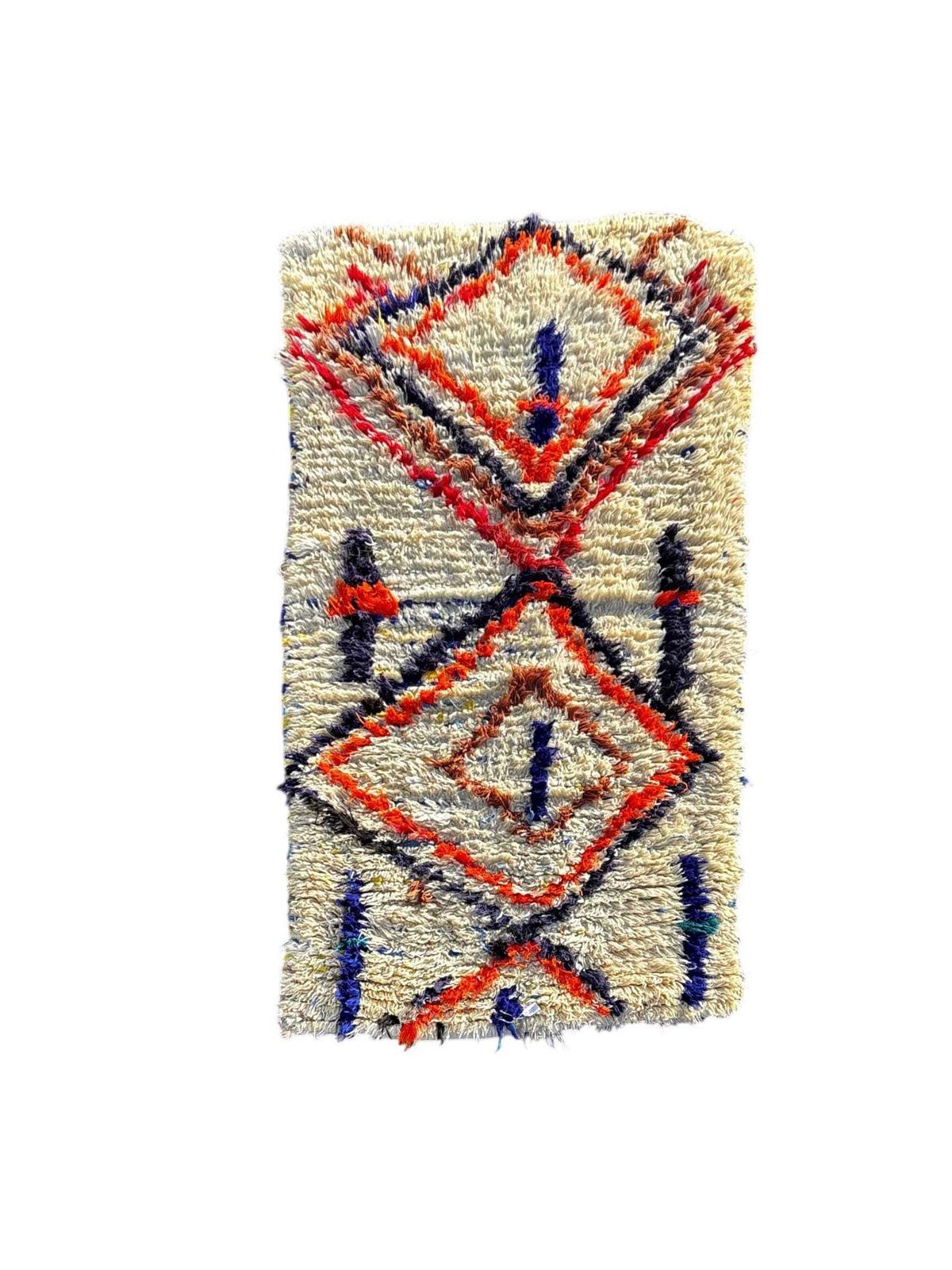 Moroccan Rug For Interior Living Room 95x170 Cm, Berber Hand Made Carpet   Vintage Moroccan Rug   Beni Ourain Rug photo for sale