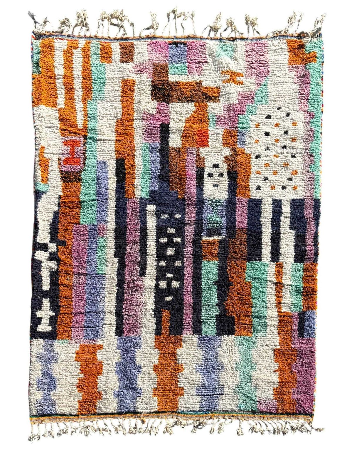 Moroccan Boujad Rug 200x300 Cm Handmade Wool Rug – Colorful Berber Area Rug – Large Ethnic Boho Living Room Carpet photo furniture