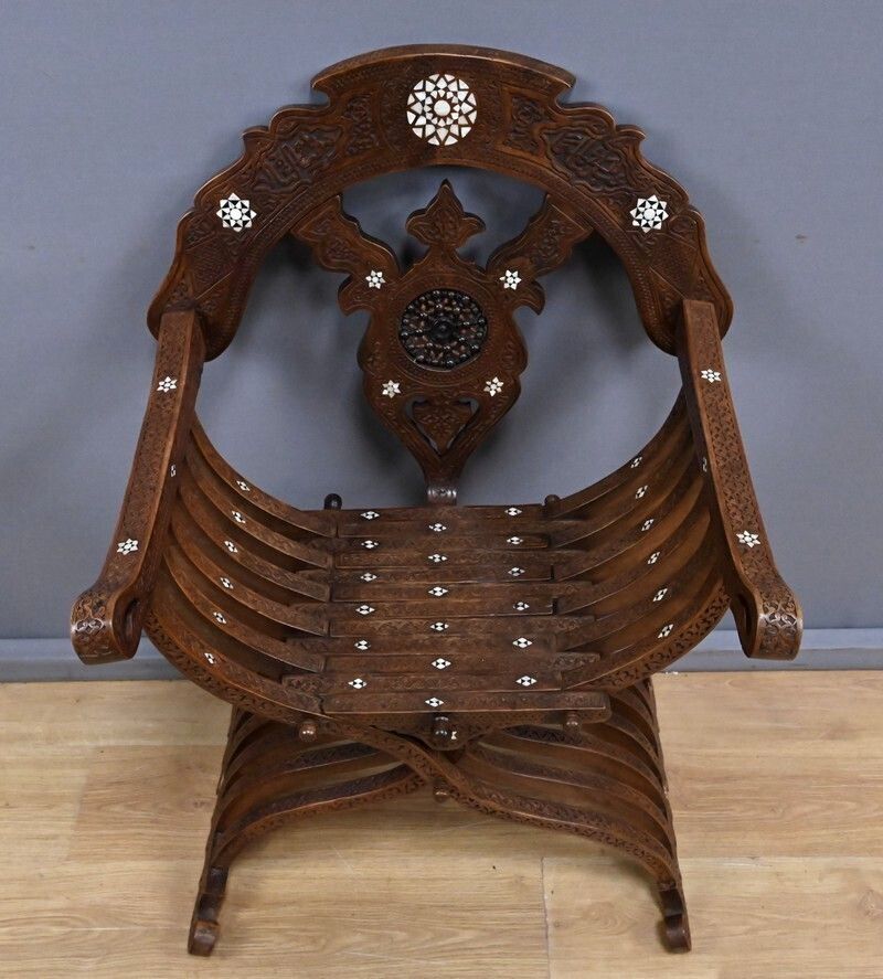 1620.0 Syrian Walnut Armchair – Late 19th Century photo