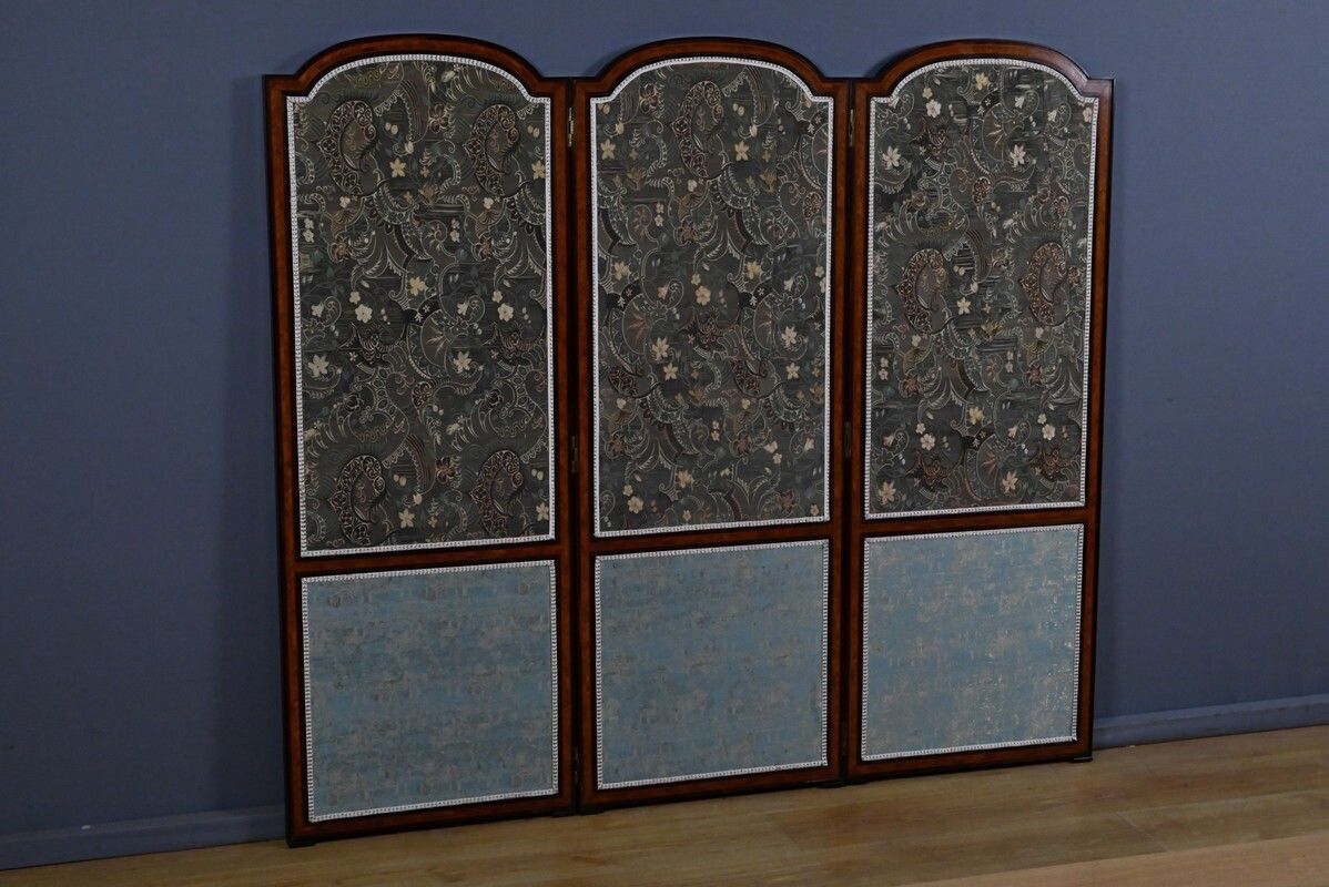 Fabric, Mahogany Screen – 1900 photo for sale