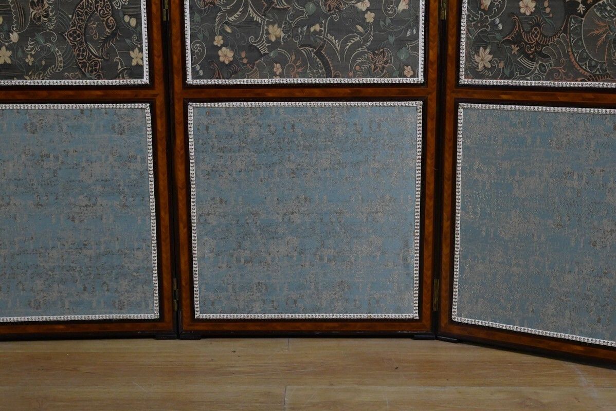 Fabric, Mahogany Screen – 1900 photo vintage