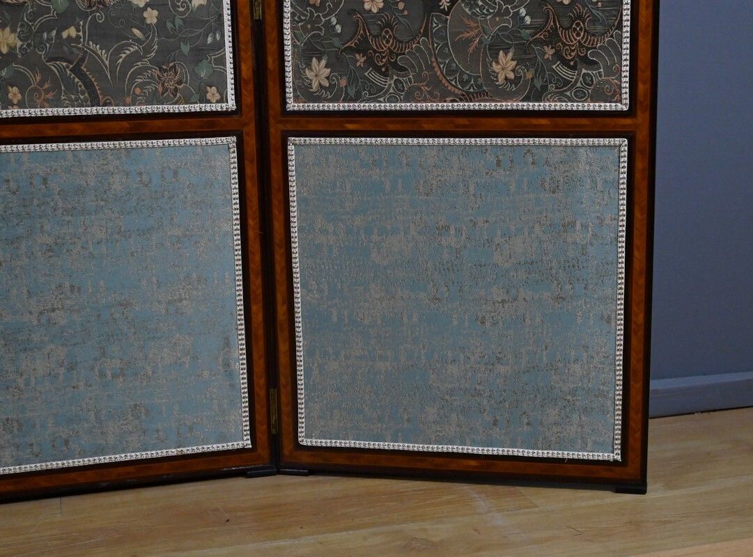 photo for sale Fabric, Mahogany Screen – 1900