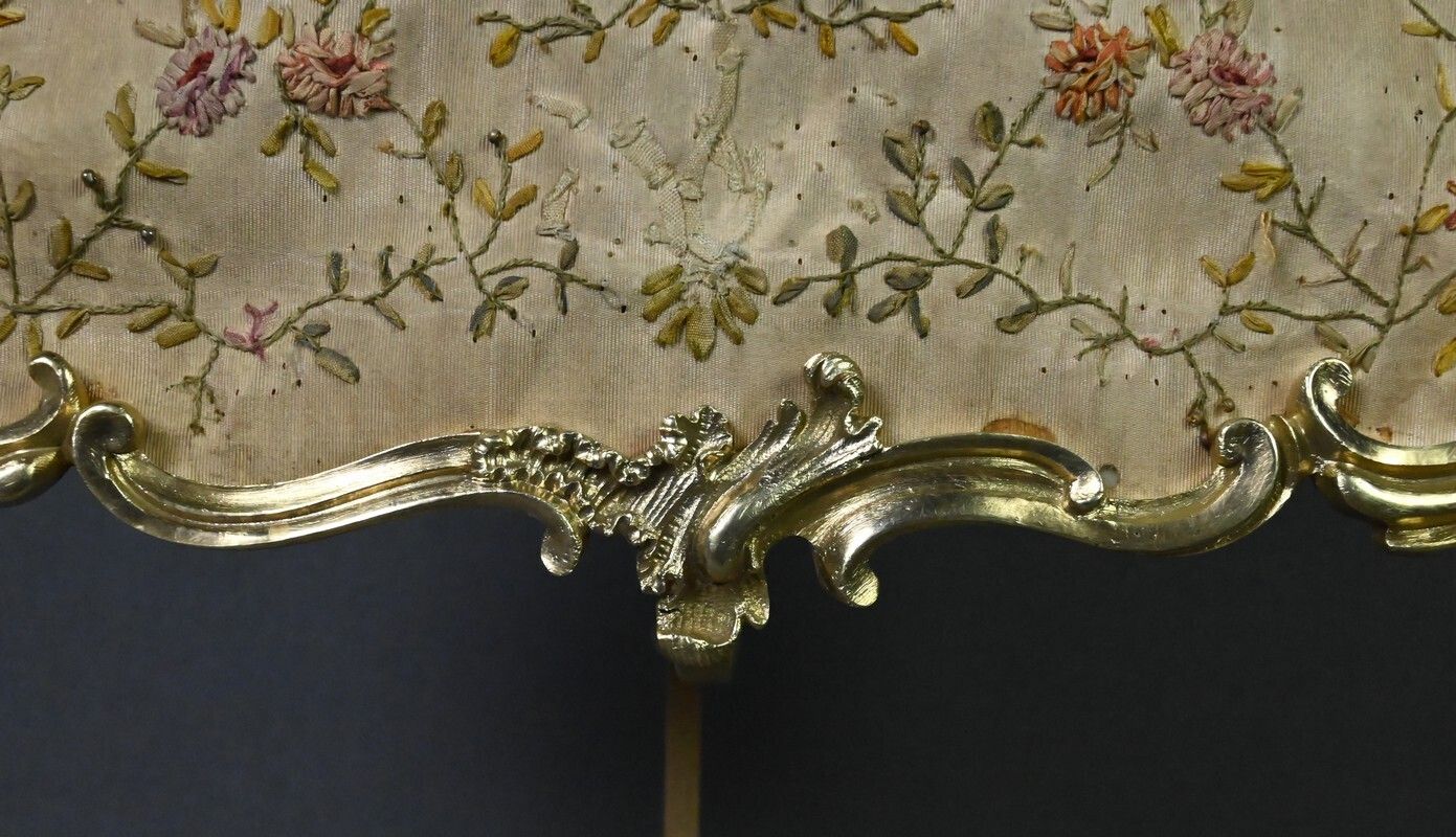 photo for sale Gilt Bronze Screen Chandelier, Louis XV Style – Mid 19th Century