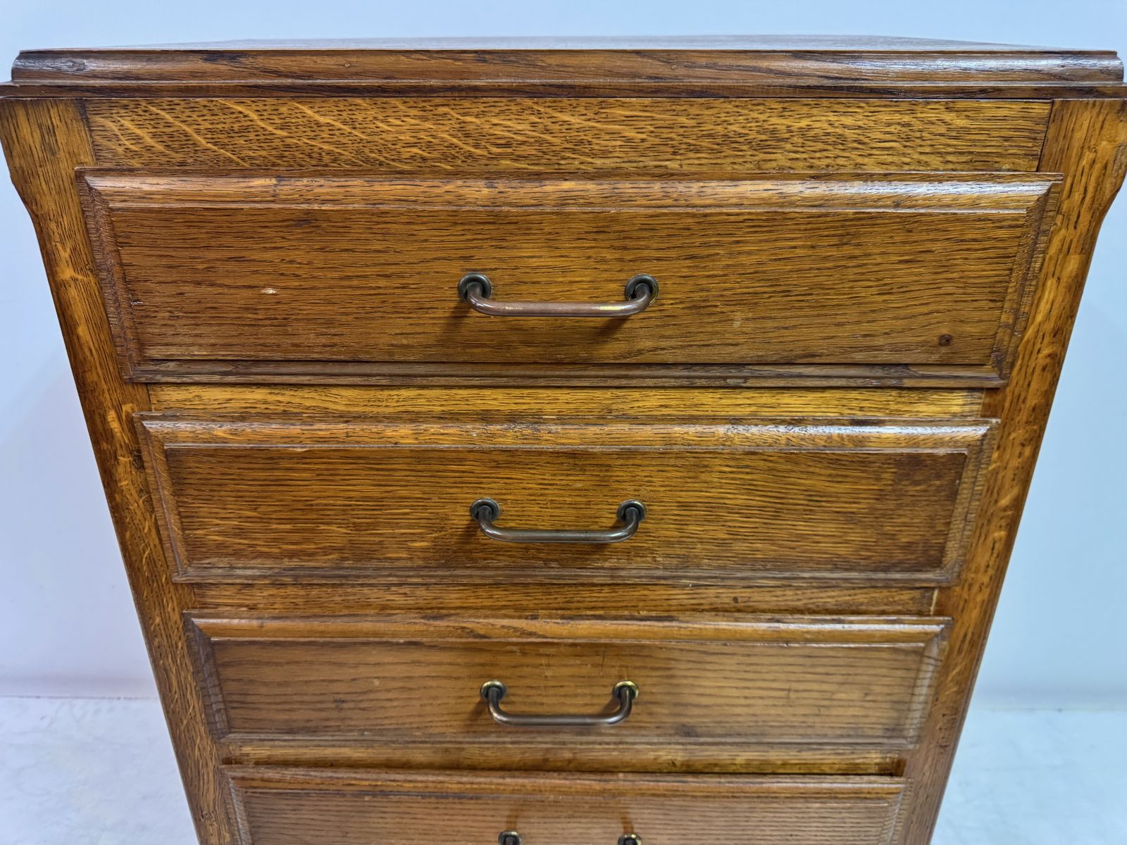 1950s French Tall Oak Chest Of Drawers photo buy