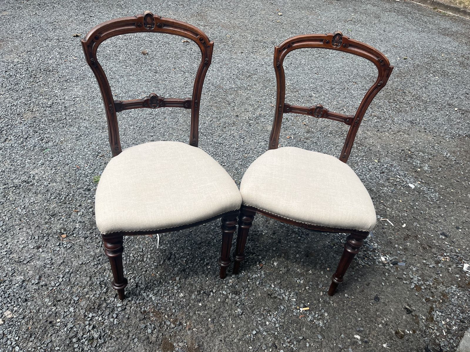 4 Stylish Victorian Balloon Back Dining Chairs photo furniture