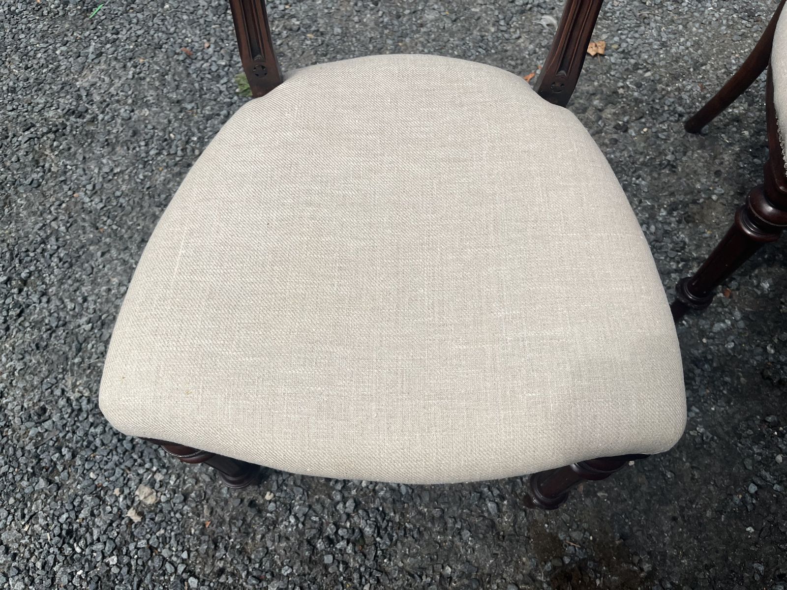 4 Stylish Victorian Balloon Back Dining Chairs photo for sale