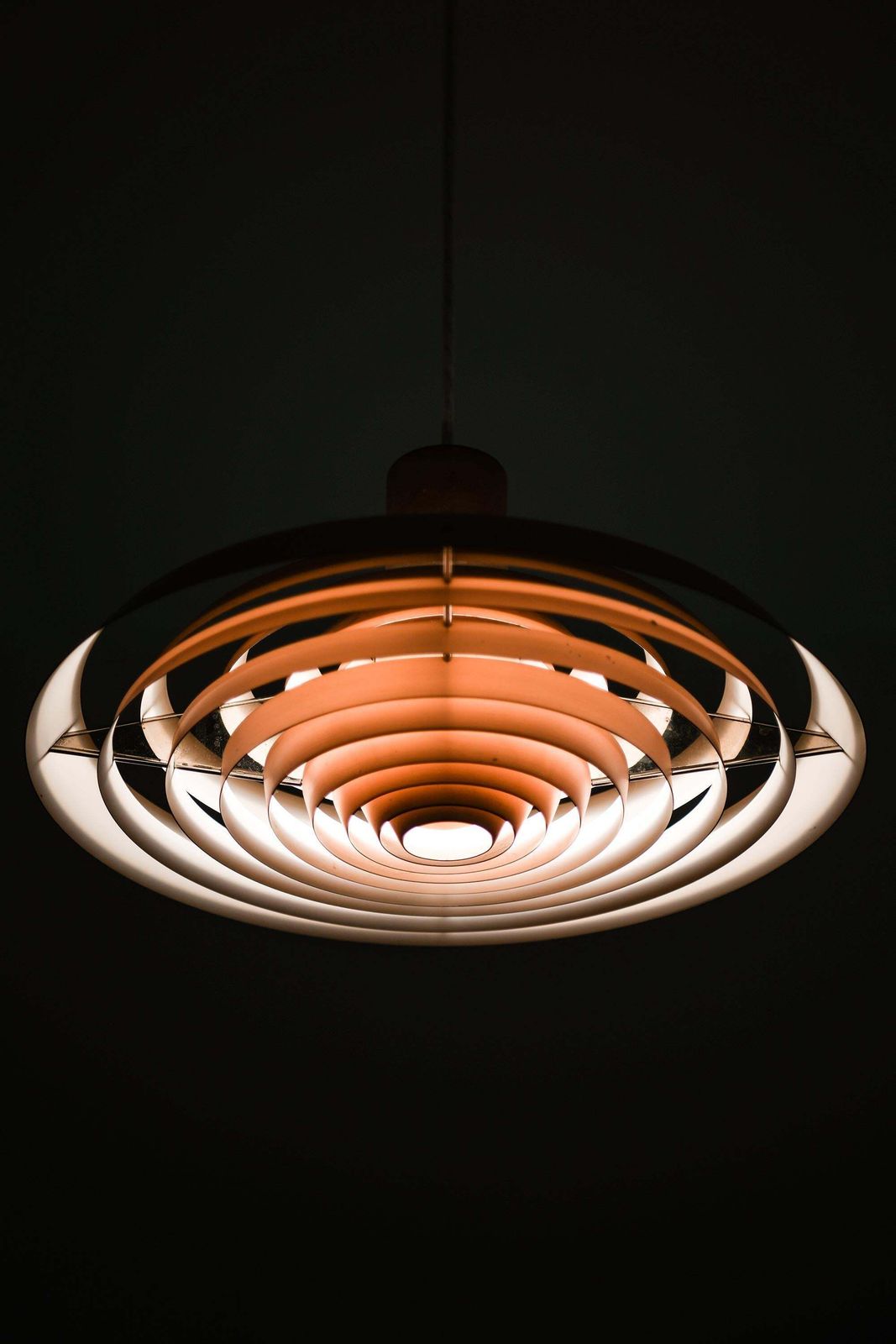 Ceiling Lamp Langelinie In Copper And Lacquer By Poul Henningsen 1950s photo 4896.0