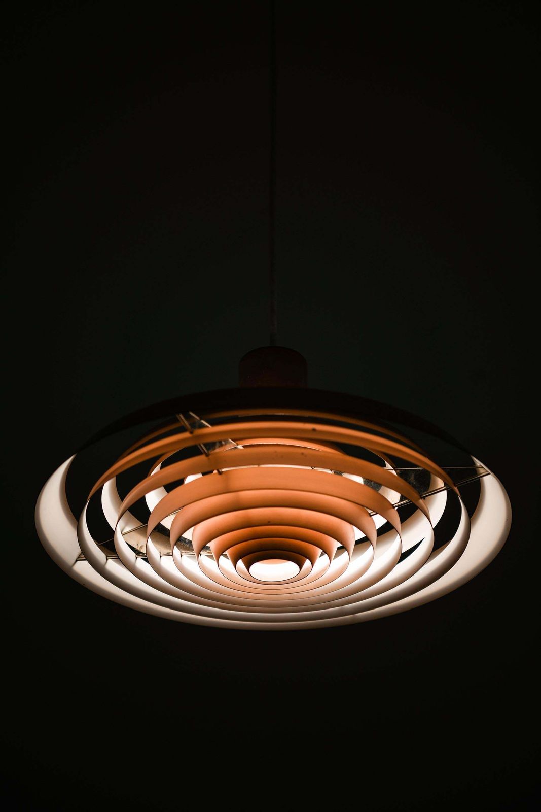 Ceiling Lamp Langelinie In Copper And Lacquer By Poul Henningsen 1950s photo buy