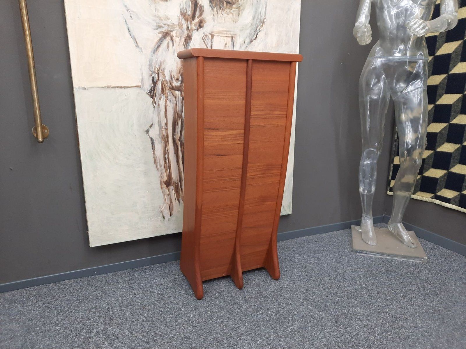 photo furniture Freestanding Teak Shelf By Beni Møbler Denmark 1970s
