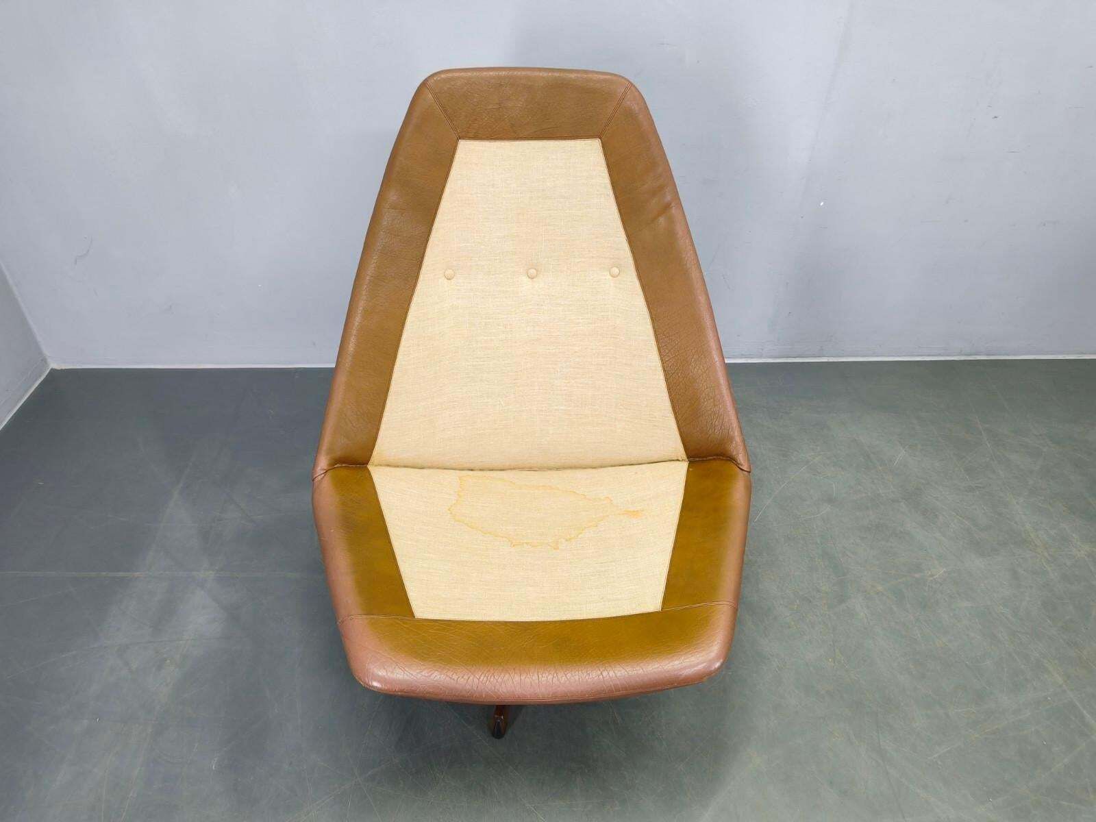 Ms68 Lounge Chair And Ottoman By Madsen & Schubell, 1960s photo vintage