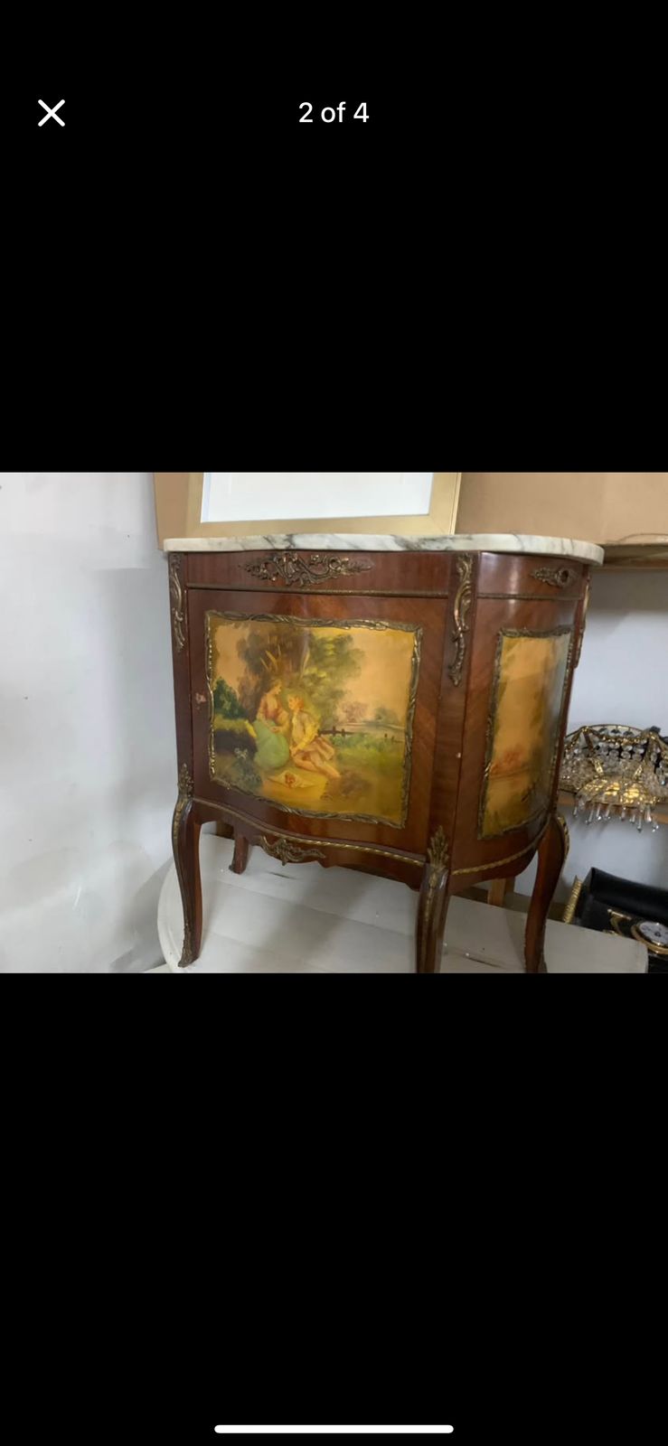 Likely Early 20 Th Century In Louis XV / Rococo Revival Style Painted Side Cabinet photo for sale