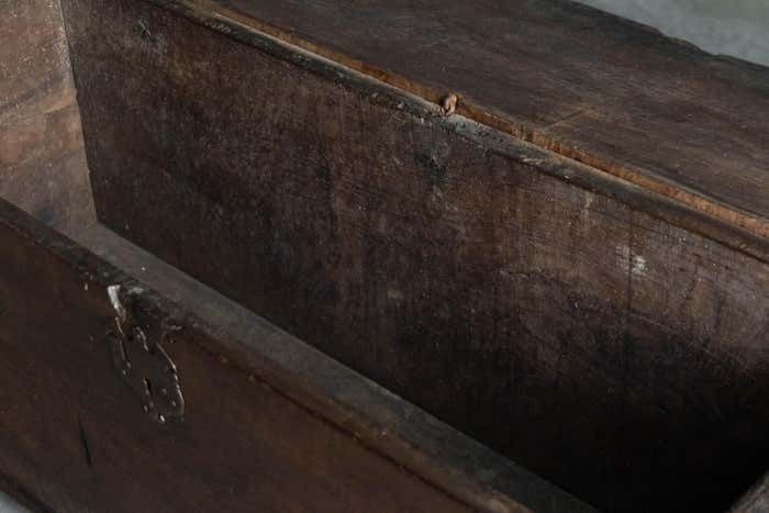 photo furniture Antique Wooden Storage Chest, France, Late 18th Century