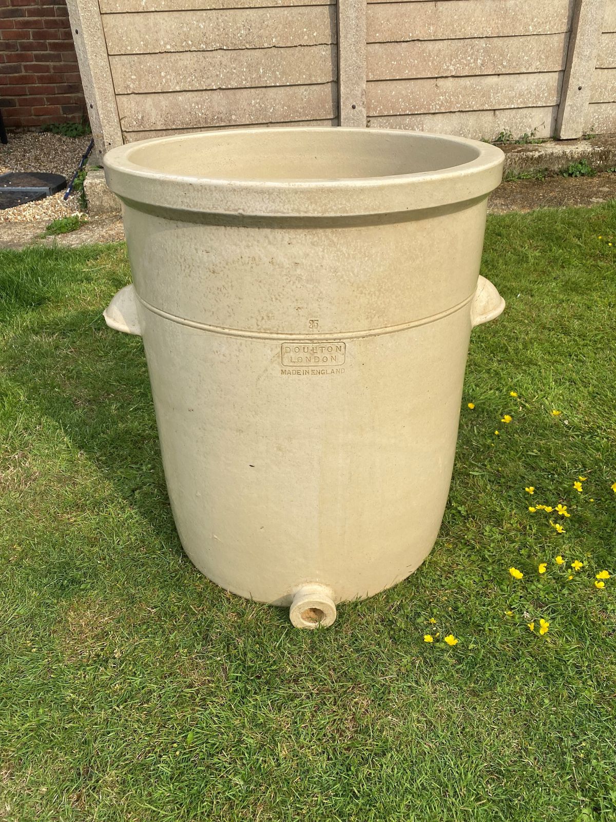 Antique Doulton London Stoneware Chemical Jar   Perfect Garden Centrepiece photo furniture