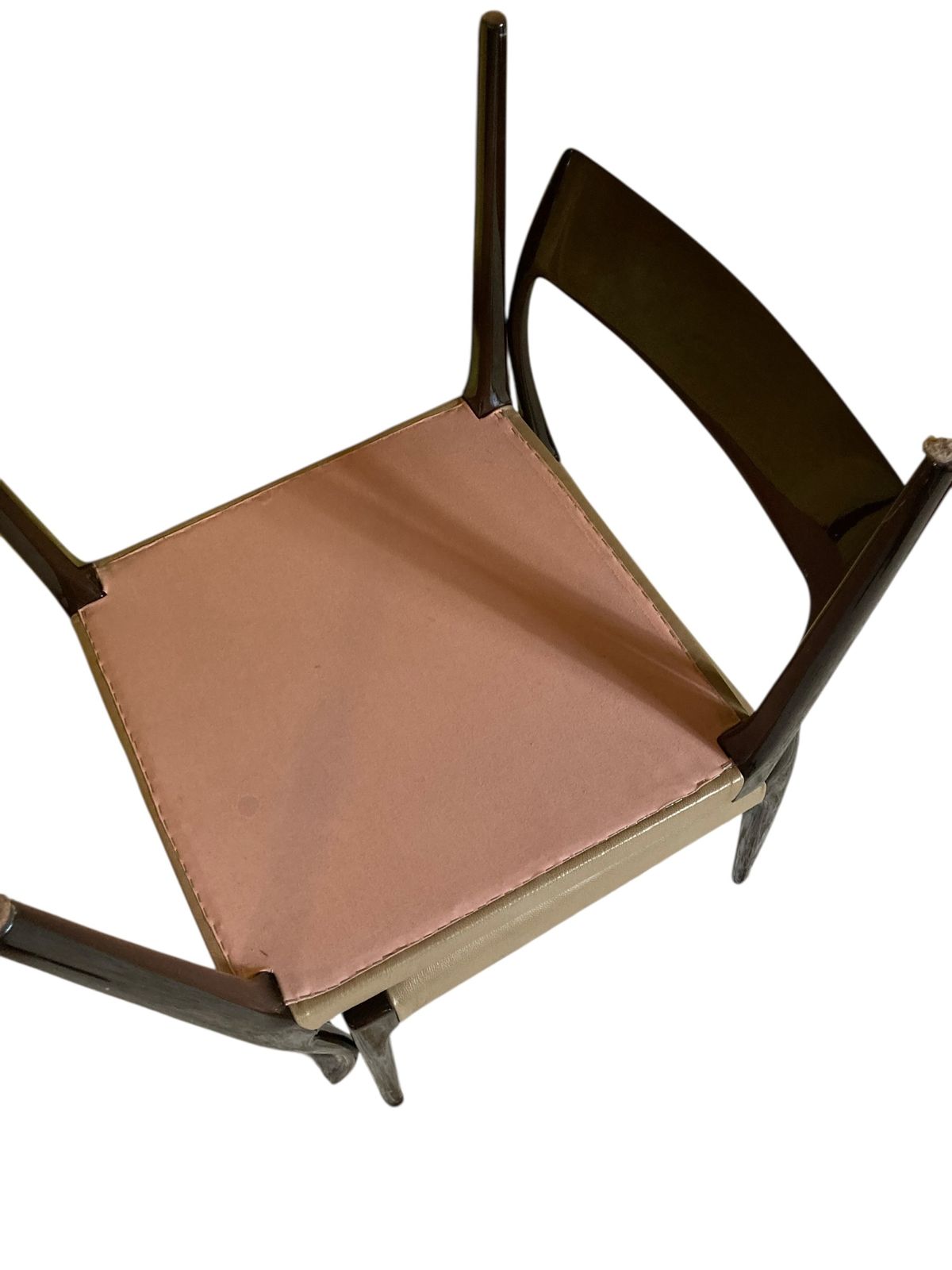 Set Of Two Mid Century Style Laskasa Karen Laquered Dining Chairs photo for sale