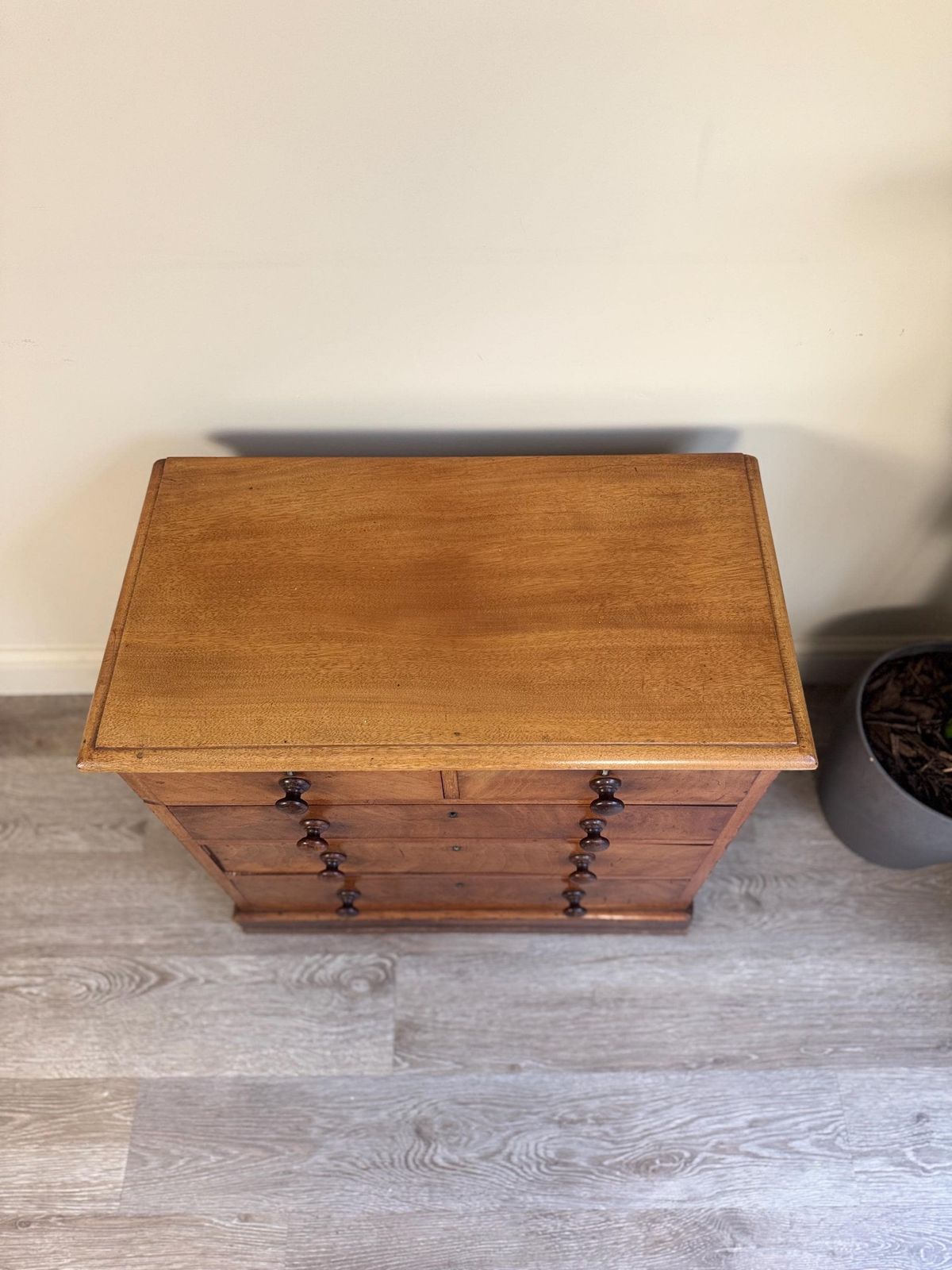 Vintage Wooden Tabletop Small Collectors Chest Of Drawers: Garage Desktop Organizer photo vinterior