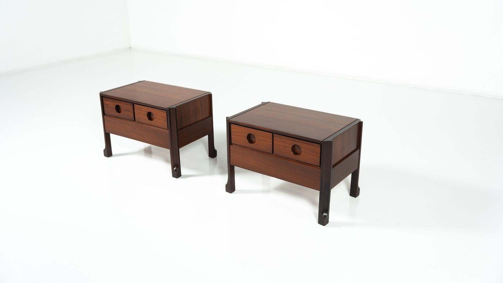 Pair Of Wooden Nightstands Italy 1960s photo 2003.0
