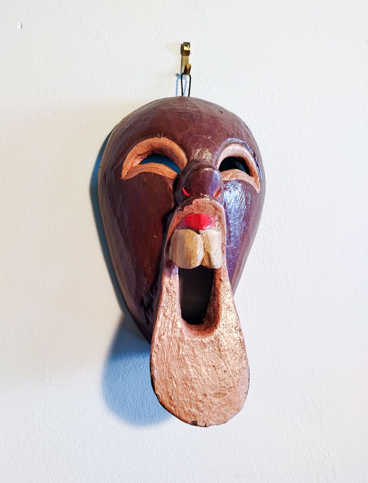 West African Mask Hand Carved Hardwood, C.1950–1970 photo for sale