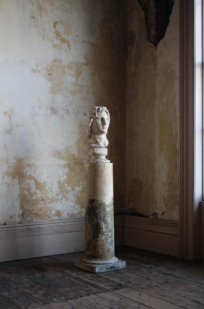 19th C Plaster Bust Of Alexander The Great And Plinth Domenico Brucciani photo Art