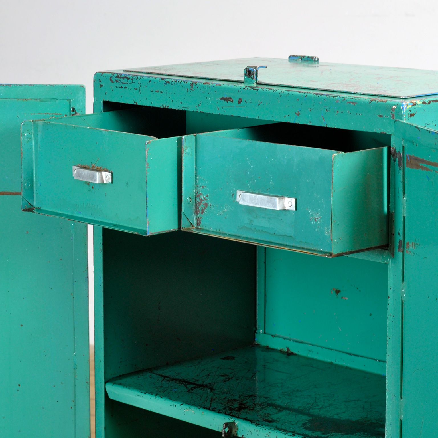Iron Industrial Cabinet, 1970s photo vinterior