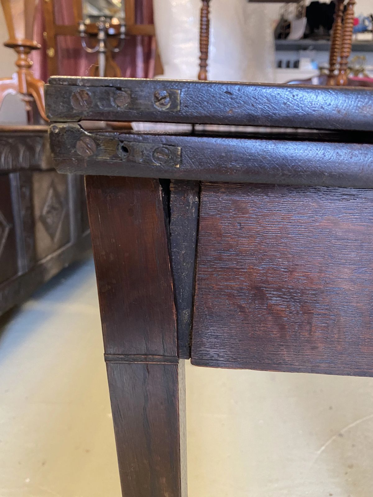 photo for sale Antique Georgian Oak Country Side Table With Single Drawer