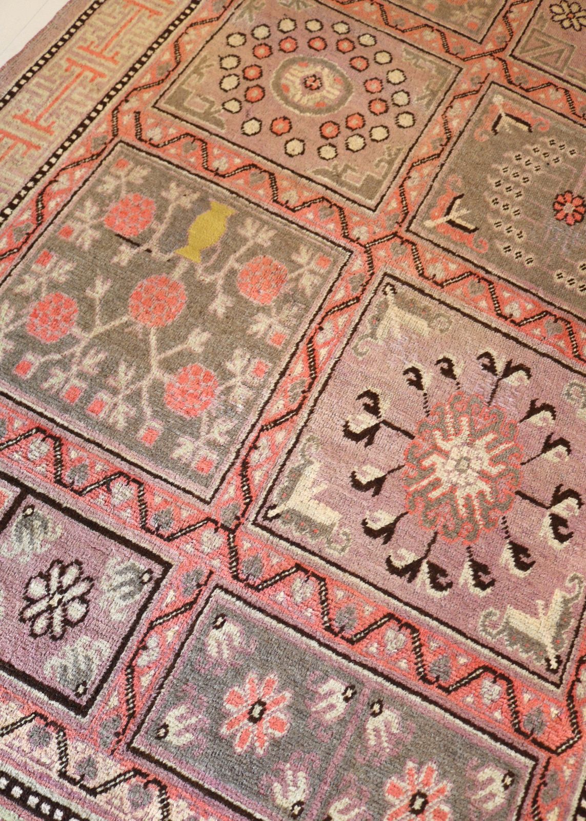 Antique East Turkestan Qotan (Khotan) Rug, 275 × 138 Cm, Circa 1900 photo for sale