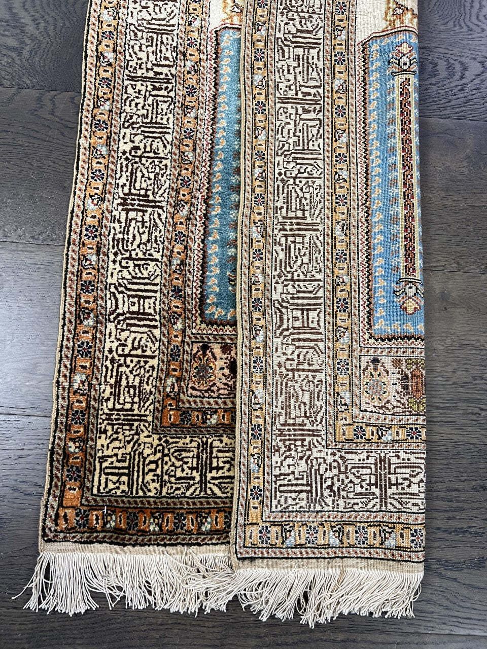 Vintage Turkish Kaisary Prayer Rug, 97 × 57 Cm, Circa 1940 photo vintage