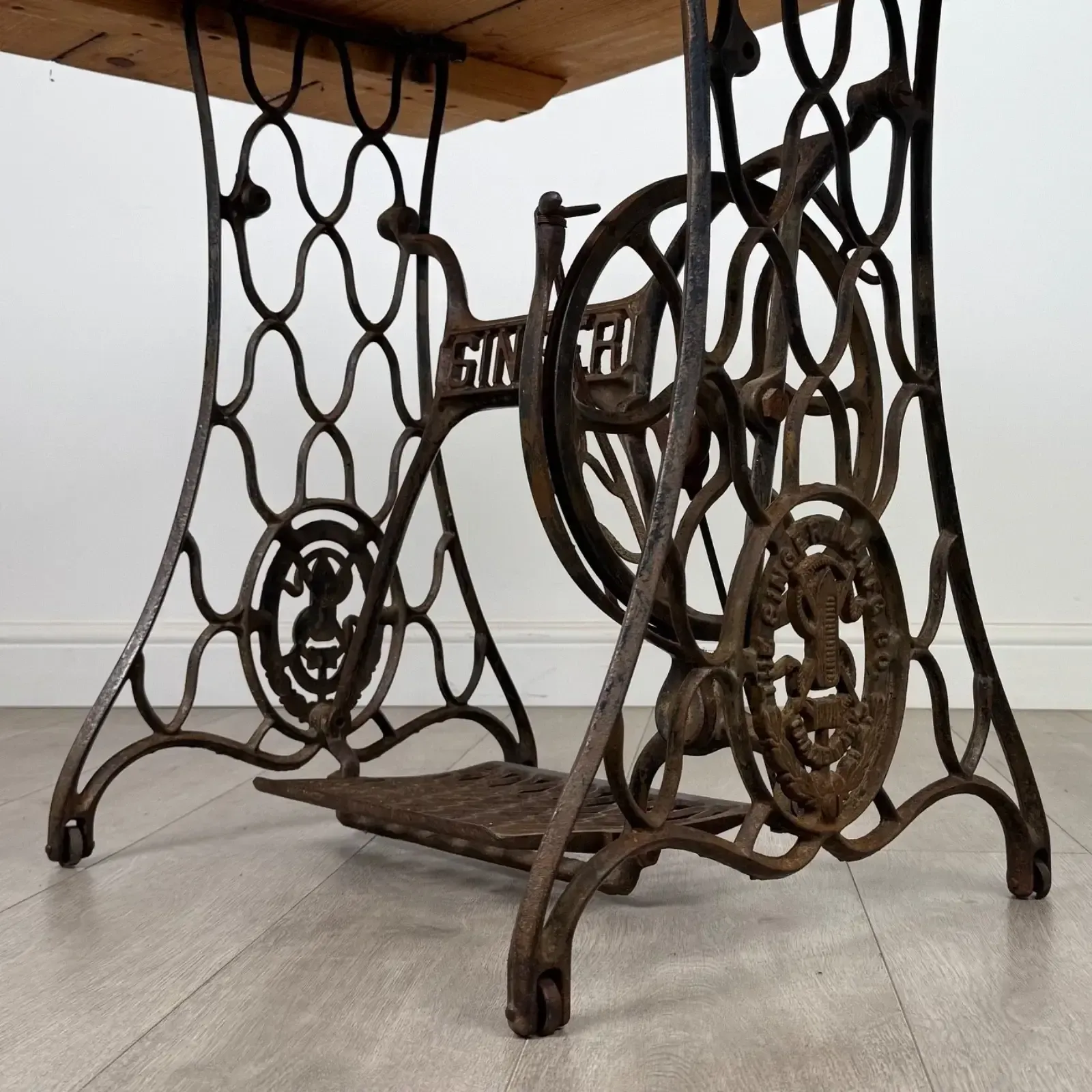 Furniture Vintage 20th Century Cast Iron Table Of Good Quality photo