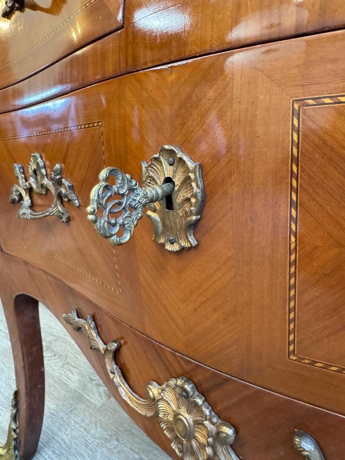 French Antique Vintage Small Chests Of Drawers With Gilting photo vinterior