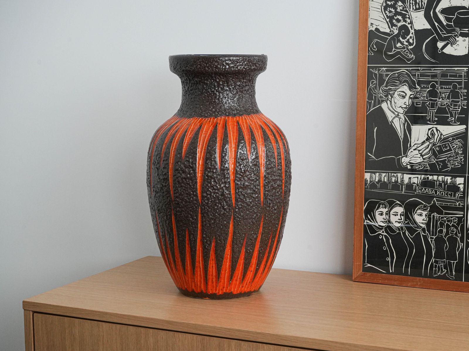 Ceramic Vase, German Design, 1960s, Manufacturer: Scheurich Keramik photo furniture